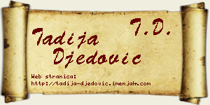 Tadija Đedović vizit kartica